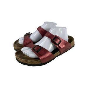 Birkenstock Papillio Sydney Wild Rose 2 Strap Sandals US 10 Cork Foot Birko-Flor